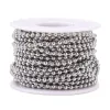 Colliers 10 m/rouleau 1.5mm 2mm 2.5mm 3mm 4mm 5mm 6mm chaînes à billes en acier inoxydable pour bricolage porte-clés collier accessoires de fabrication de bijoux