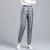 Broek Winter Dikke Warme Zachte Capri Broek Elegante Slanke Elastische Taille Oversized Broek Jogger Mode Beneden Katoen Beam Voeten Sweartpants