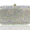 BL126 Handgjorda inlagda fulla diamantkristallstenar på väskan Kvinnaklänning Bridal Handheld Bag Chain Bag 240221