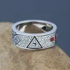 خواتم Customade الطقوس الاسكتلندية Master Mason Mason 32 درجة مزدوجة النسر Dropshipping Sterling Silver Ring