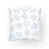 Travesseiro vintage fronha floco de neve almofadas 45x45 estofamento housse de coussin criativo capas sofá decorativo 2024 e2192