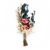 Dekorativa blommor torkade blommabuntar mini rospampas gräsbuketter naturlig växt för diy hantverkskort dekoration po props hem bröllop