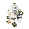 Horloges murales Birdhouse Clock à piles avec coucou oiseau gazouillant livraison directe