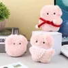 سلاسل المفاتيح لطيف Dollscarf Pig Toy Cartoon Apron قلادة ناعمة محشو دمية مفتاح حقيبة ظهر حقيبة السيارة