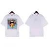 Chaopai Palm Angel Painted Big Mouth Printed Short Sleeve T-shirt för män och kvinnor par High Street Half