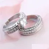 Anéis de cluster Conjuntos de anéis de casamento de diamante anel de noivado para mulheres joias de moda de cristal e drop delivery anel de joias Dhiux