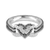 Cluster ringen prachtige ontwerper sieraden ringen oneindige liefde motief Twotone anker hart belofte bruiloft verlovingsring voor Dhgarden Dhggb