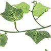 庭の装飾12pcs 2 4m atificial Fake Hanged Plant Leaves Garland for Home Wall Decoration FlowerPlanter Green 3055418 D OTMHW