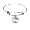 Bangle High Quality Stainless Steel Inspirational Charm Bracelet Bangle Expandable Sliver Color Wire For Your Friend Jewelr Dhgarden Dh9Yv