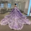 Mexican Vestido de 15 Anos Lilac Charro Quinceanera Dresses Lace Corset Sweet 16 Dress Abiti Da Cerimonia