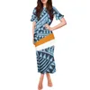 Parti Elbiseleri Kuma Hawaiian Polinezya Kabile Baskıları Desen Özel Kısa Kollu Elbise Bodycon Beach Sundress Kadınlar için 2024