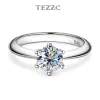 Pierścienie TZZC 15CT VVS1 Moissanite Pierścienie dla kobiet zaręczynowych obietnicy Pełna Pełna Półkula