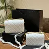 Modedesigner väska oljevax fårskinn glans mjuk och smart söt söt i full storlek 20 handtag fyrkantig väska
