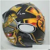 Casques de moto Golden Bodyguard Demi-Casque Femmes et hommes avec visière Protection Head Head Capacete Drop Livraison Automobiles Motor Ote6Q