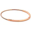 Armbanden Originele Rose Gold Handtekening ID Gladde Bangle Armband Fit Europa 925 Sterling Zilveren Kraal Charm Diy Sieraden