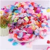 Couronnes de fleurs décoratives 5500 pcs 20 couleurs soie artificielle pétales de rose simulation fleur fête de mariage mariage lit Mtiple Availa Dhzyh