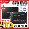 Boxs quente 4tb ssd 870 evo 250gb 500gb 1tb 2tb disco rígido de estado sólido interno hdd disco rígido sata3 2.5 polegada portátil desktop pc mlc disco duro