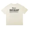 T-shirts pour hommes Designer Rhude T-shirt de haute qualité Caractère de la marque de mode Falling Abstract Street Belle T-shirt à manches courtes en vrac pour CoupCMNS
