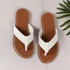 Тапочки Коричневые женские летние туфли из искусственной ткани на плоской подошве, 2024 г., шлепанцы с открытым носком, уличная женская повседневная пляжная обувь