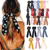 2020 Bohème Polka Dot Floral Imprimé Ruban Arc Cheveux Chouchous Femmes Élastique Bande De Cheveux Queue De Cheval Écharpe Cheveux Cravates Accessoires4122579