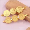 Fermagli per capelli Barrette Portamonete turco Accessori etnici placcati in oro Ragazze da sposa Arabe Acconciature vintage Regali per la sposa Consegna a domicilio Ot01F