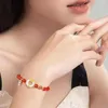 Braccialetti a maglie Elegante braccialetto con drago Bracciale zodiacale cinese con perline Decor Anno Amuleto fortunato elasticizzato per donna unisex