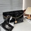 Bolsa de compras clássica de luxo, grande capacidade, pacote feminino, bolsa de ombro de lã, bolsa de mão com letras de metal