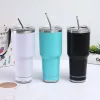 30oz Bluetooth Speaker Tumblers en acier inoxydable tasse de musique isolée sous vide bouteille d'eau de café avec haut-parleur sans fil paille en métal