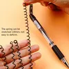 0.5mm Gel Pen With Self-Adhesive Holder Elastic Coil Visible Black Ink Desktop For Signing Office Information Desk