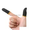 Disposable Gloves Pair Gaming Finger Sleeve Fiber Breathable Fingertips For Games Antisweat Touch Sn Cots Er Sensitive Mobile Drop D Dhp4B