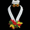 Dudo Afrikaanse sieradenset Dubai Kleurrijke bladeren Bruiloft Choker ketting Armband Oorbellen Set sieraden voor bruidsvrouwen