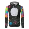 Damen Hoodies Sublimation Mode Multi-Color Spot Print Pullover Pullover Wärmeübertragung Rohling für individuelles Design Muster Polyester Hoodie