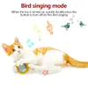 Rabbit Ear Cat Toy Ball Smart Interactive Cat Toys With Bird Sound LED Motion de lumière Activer Rolling Ball Electric Cats Toy 240219