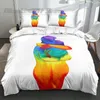 Zestawy pościeli 3D Custom Desgin Valentine Linens Łóżka łóżka Pokrywa Pokrywa poduszki wstrząsają kołdrę królowa pełna bliźnia biała