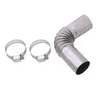 Exhaust Hose With 4 Fixing Clips Car Heater Pipe Stainless Steel Angle Connector Set For