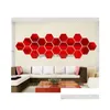 Autre jardin de la maison 12pcs 3D Regar Hexagon décoratif acrylique miroir stickers muraux salon chambre affiche décor chambres décoration DH2DF