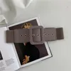 Cinturones cintura ancha decoración de ropa hebilla de Metal de Color sólido fajas geométricas cinturón elástico correa femenina