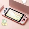 Kılıflar Kılıf Sevimli OLED Dockable Koruyucu Kılıf Nintendo Aksesuarları Pembe Kawaii Yumuşak Kapak TPU Cilt Split Tasarım