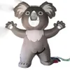 6MH (20 pies) con caricatura de koala inflable gigante gris de ventilador, publicidad de la mascota de animales para publicidad al aire libre