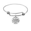 Bangle High Quality Stainless Steel Inspirational Charm Bracelet Bangle Expandable Sliver Color Wire For Your Friend Jewelr Dhgarden Dh9Yv