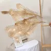 Dekorativa blommor Golden Eucalyptus Leaf Artificial Flower Fan Wedding Home Decoration