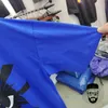 T-shirty męskie niebieskie, czyste bawełniane dom błędów pianki nadruk luźne swobodne męskie i damskie koszulka J240221