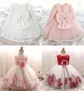 Vestidos blancos de manga larga para niña, ropa de bautismo para niña, fiesta de cumpleaños de 1 año, vestido de bautizo para niños pequeños, vestido para niña K714656882