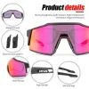 Eyewears Kapvoe Meekleurende Fietser Sportbril voor Fiets Mannen Vrouwen MTB fiets Fietsen Bril UV400 Brillen 3 Lenzen Gafas Zonnebril