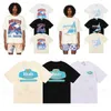 Rhude TShirt Designer Hommes T-shirts Tide T-shirt imprimé hommes femmes col rond t-shirt à manches courtes Casual Loose Fashion High Street hip hop élégant Tops OJLL