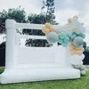 4.5x4.5m (15x15ft) With blower outdoor activities modular wedding inflatable bouncer house jumping bouncy castle adults kids white house for aniversary party