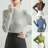 Women's Blouses Lady Winter Blouse Stylish Half-high Collar Knit Sweater Slim Fit Soft Texture Casual Warmth For Fall Women Long