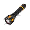 Flashlights Torches Powerf Rechargeable Xml T6 Led Tactical Flashlight Torch With 4 Attack Heads Sos Alarm Safety Hammer Self Defens Dhnlz