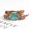 Bracelets en cuir Bracelet perlé Bracelet Oceanstone Bracelet, bijoux chic, Bohemian Bracelet Valentine's Gift!