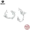 Örhängen bisaer 925 Sterling Silver Dolphin Stud örhängen avtagbar öronklipp pläterad platina för kvinnans fest fina smycken efe922